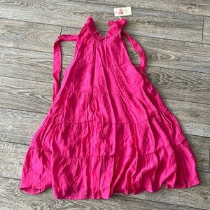 NWT Hot Pink Tiered Dress